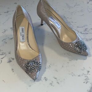 Jimmy Choo Sparkling Silver / Ballet Pink Heels EU 37.5